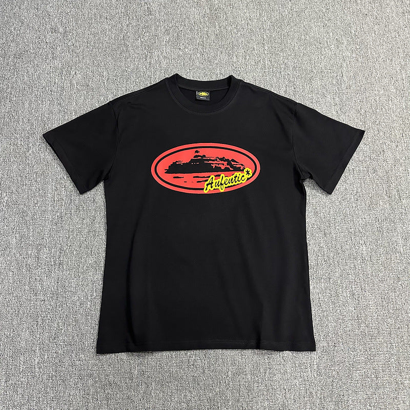 Alcatraz Graphic T Shirt Oversized Streetwear Tee Vintage Logo Print Cotton Crew Neck Unisex T Shirt