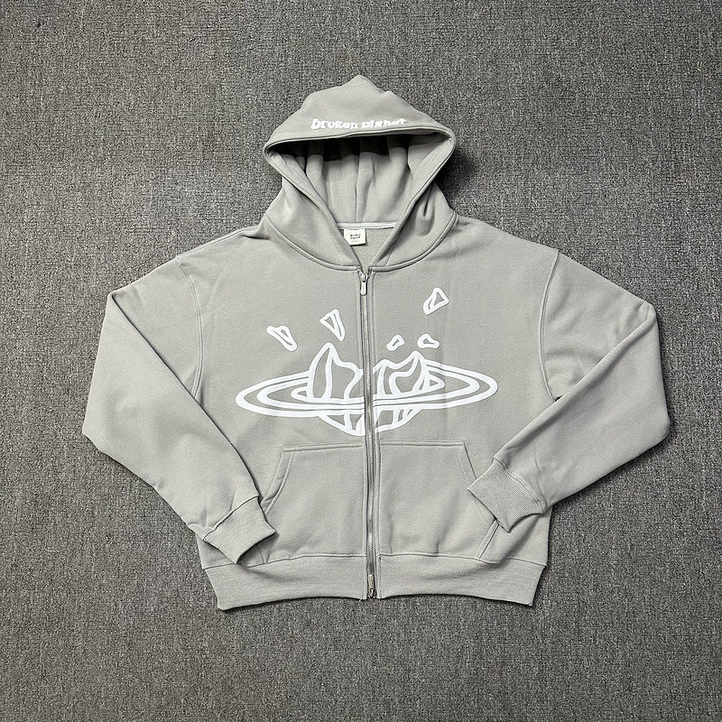 Broken Planet Hoodie and Sweatpants Set Oversized Graphic Tracksuit Streetwear Two Piece Outfit Unisex