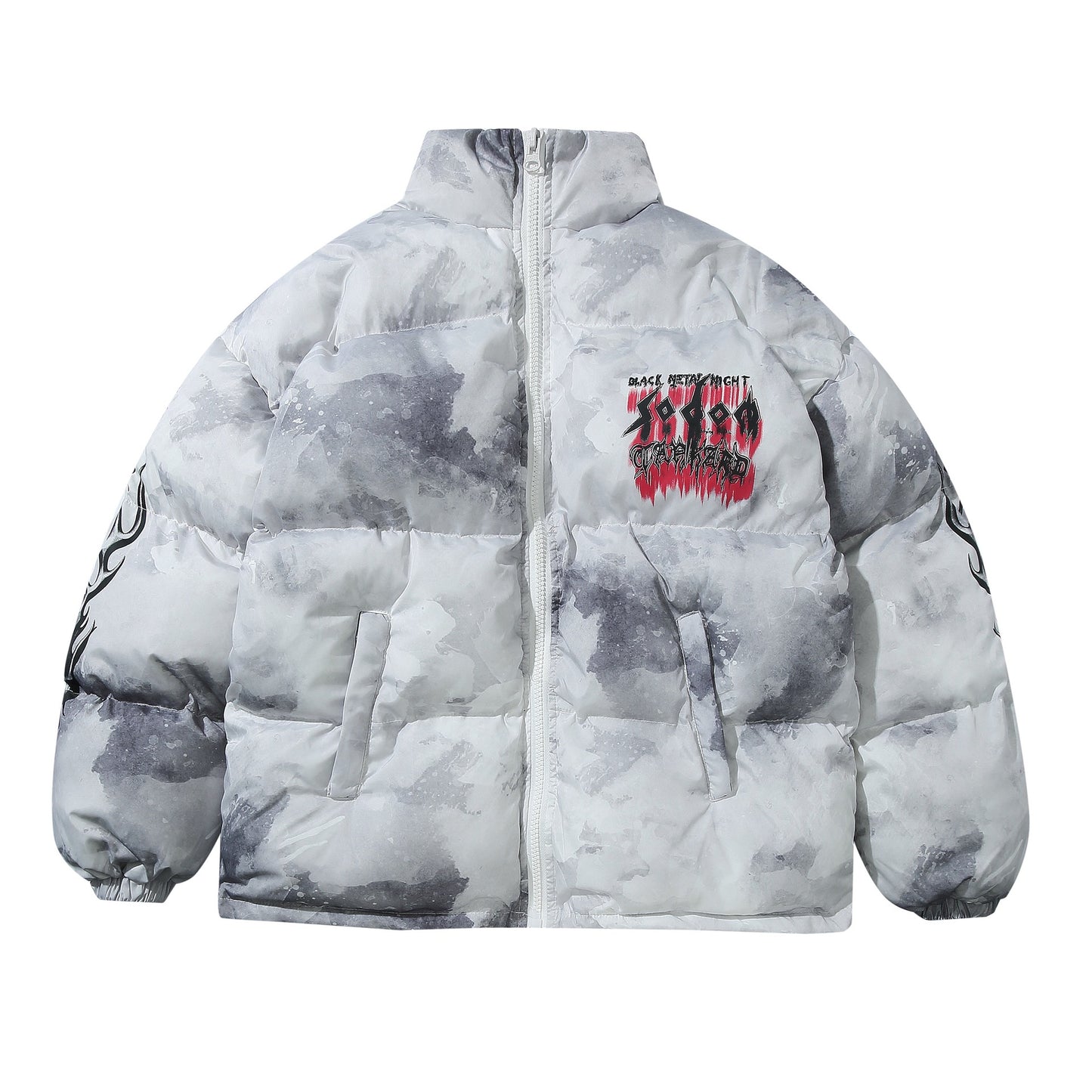 Women's American Street Oversized Hand-Stuffed Cotton Puffer Jacket Couple Autumn Winter Casual Unisex | Street Puffer Duo
