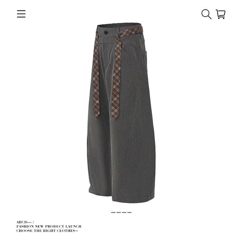 Aelfric Eden Plaid Waistband Wide Leg Pants