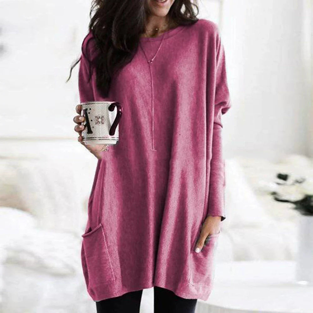 Chicbeautyy Women's Lightweight Long Sleeve Tunic Top - Seldom Seen Styles