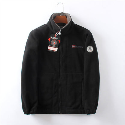 Double-Layer Fleece Hooded Jacket
