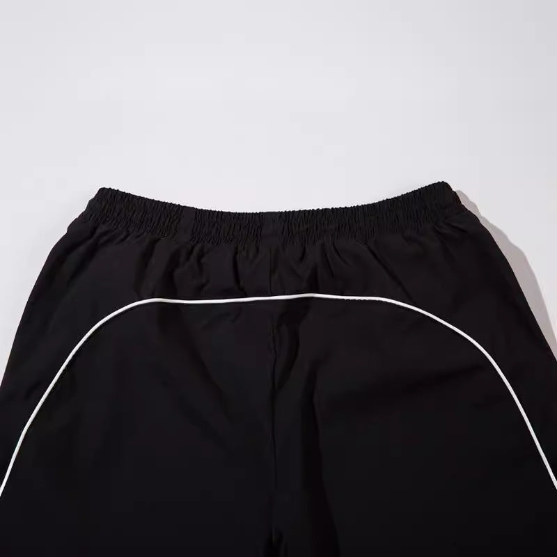 Splicing Sports Straight Leg Wide Leg Pants Loose Hip Hop Casual Versatile Streetwear Neutral Style Summer Trousers | Splice Flow