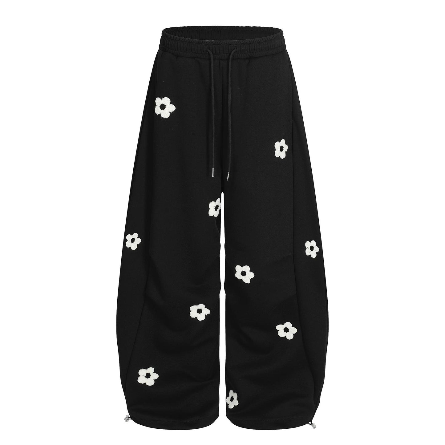 DARKAGE Floral Chenille Patchwork Sweatpants