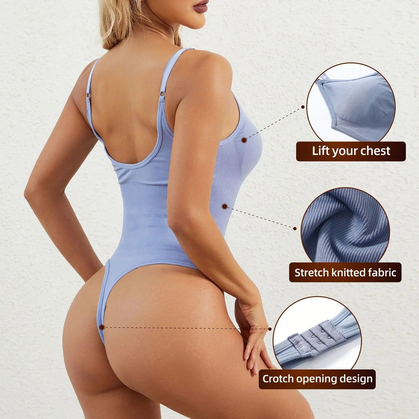 Women's Seamless Butt Lift Tummy Control Bodysuit Shapewear Slimming Compression