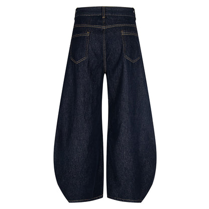 DARKAGE BKID Multi-Pocket Washed Vintage Wide-Leg Jeans