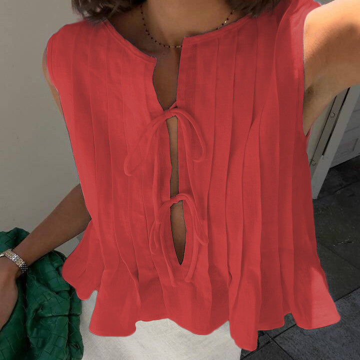 New women's clothing strap cotton and linen women's shirt - Seldom Seen Styles