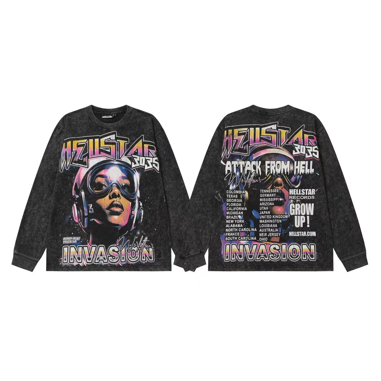Hellstar “Basketball Skeleton” Long Sleeve Tee