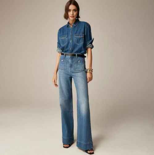 Tummy Control Sailor Wide Leg Trouser - Seldom Seen Styles
