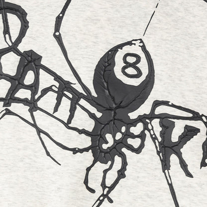 DARKAGE Spider 8-Ball Graphic Zip-Up Hoodie
