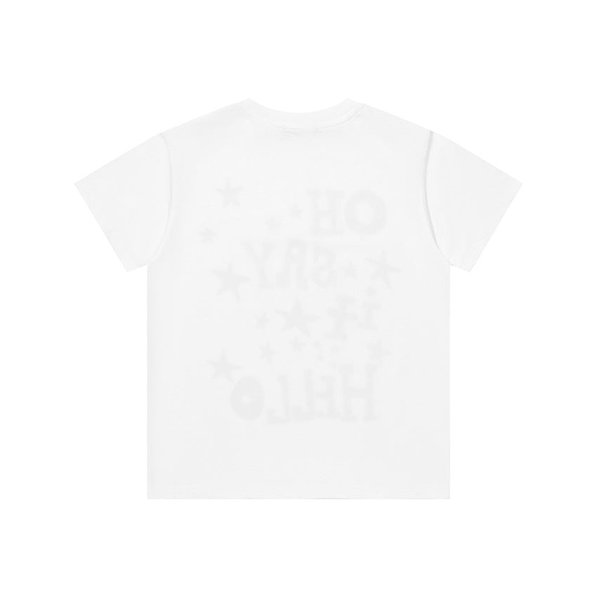 Hello Star Graphic T-Shirt Short Sleeve Crew Neck Casual Summer Cute Streetwear Tee | Hello Star Tee