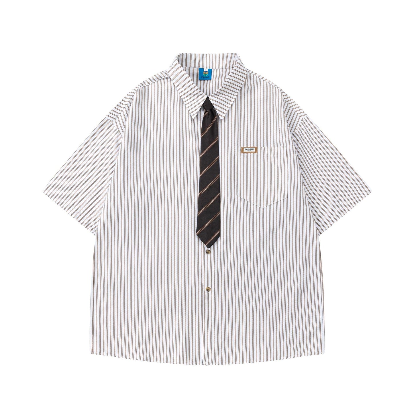 Striped Shirt with Vintage Tie