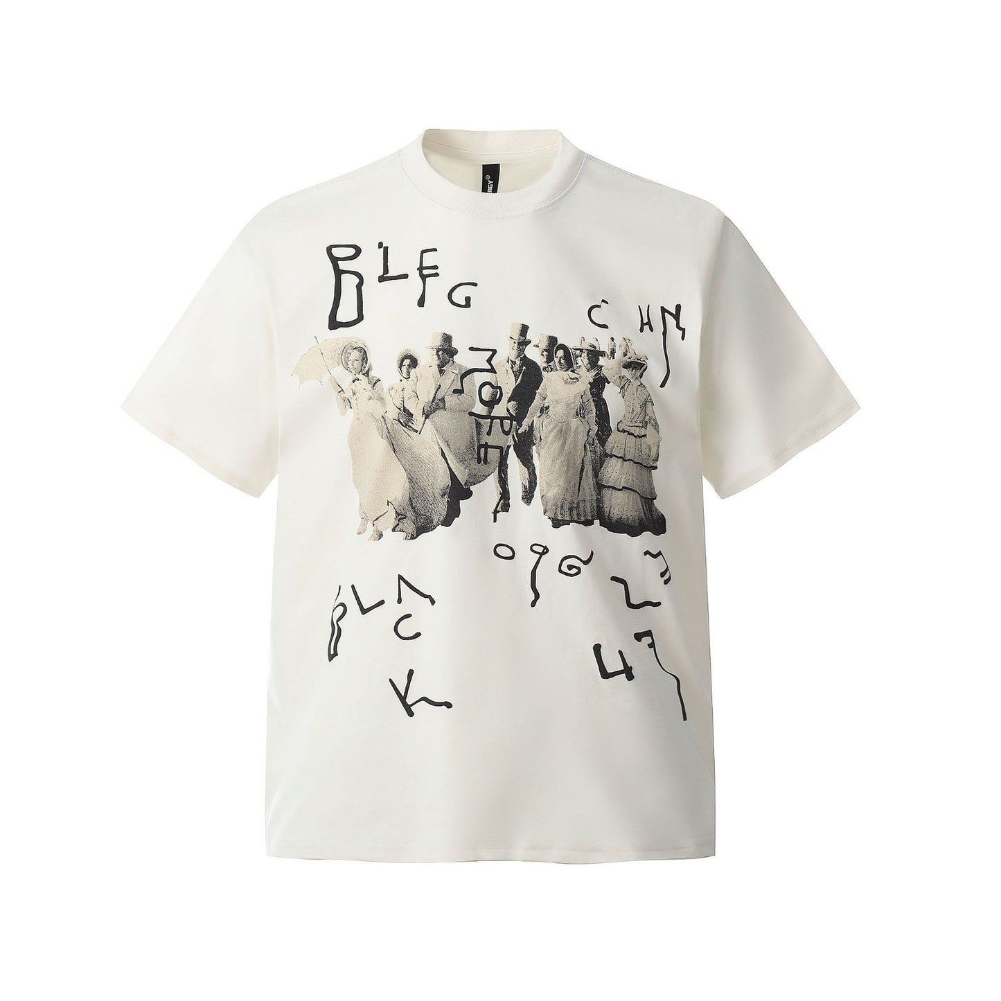 Women's American Retro Character Print Short Sleeve T-Shirt Loose Casual Oversized Summer Unisex Graphic Tee | Retro Print Tee