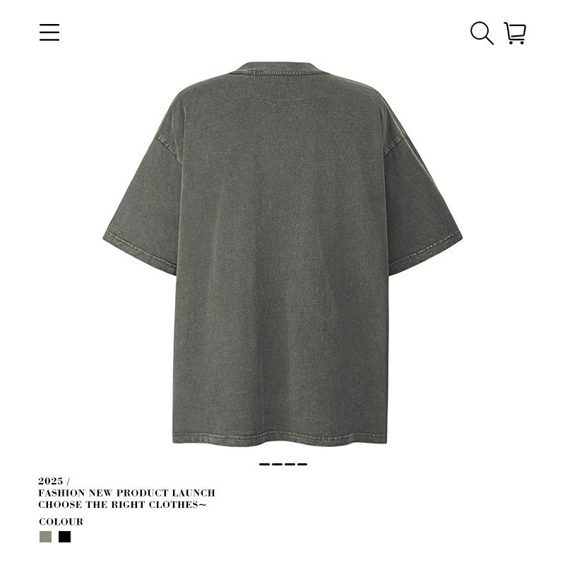 VANCARHELL Black Wash Character Portrait Graphic Tee