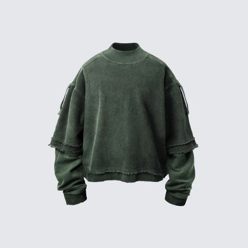 KIIKIO Patchwork Distressed Sweatshirt