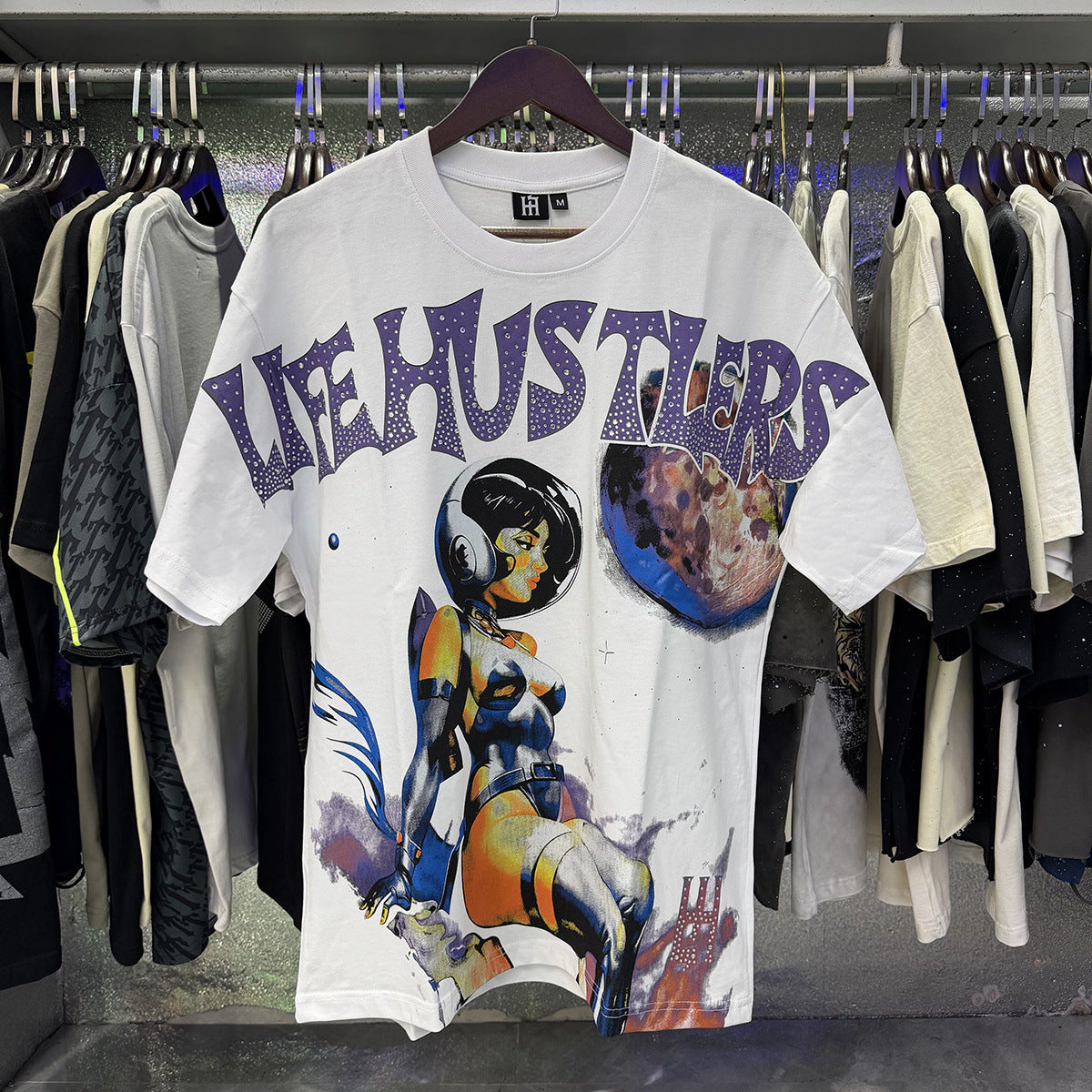 Life Hustlers “Blind Baby” Rhinestone Tee