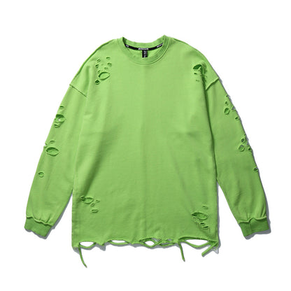 Seakoff Heavy Ripped Oversized Long Sleeve Shirt
