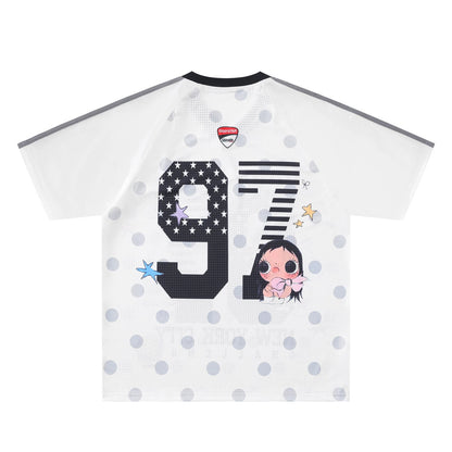 DARKAGE No.67 Angel Polka Dot Stripe Football Jersey