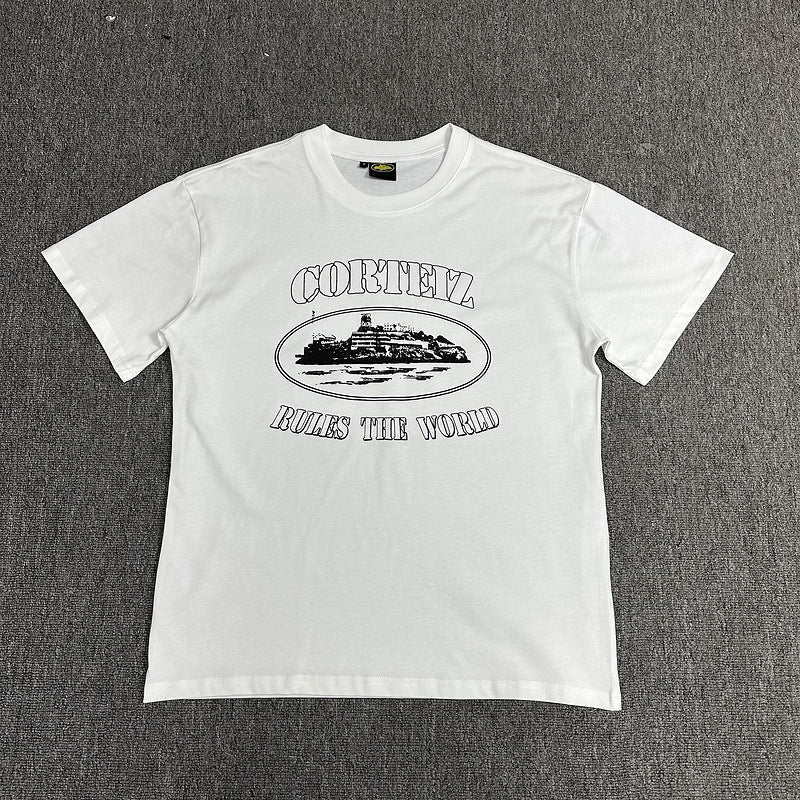 Alcatraz Graphic T Shirt Oversized Streetwear Tee Vintage Logo Print Cotton Crew Neck Unisex T Shirt