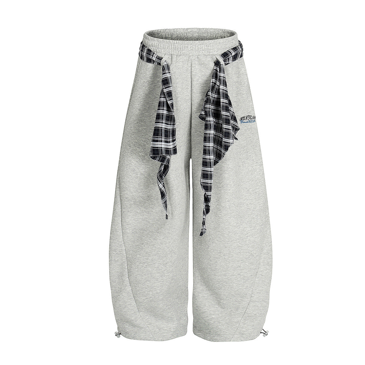 Aelfric Eden Plaid Tie Baggy Barrel Sweatpants