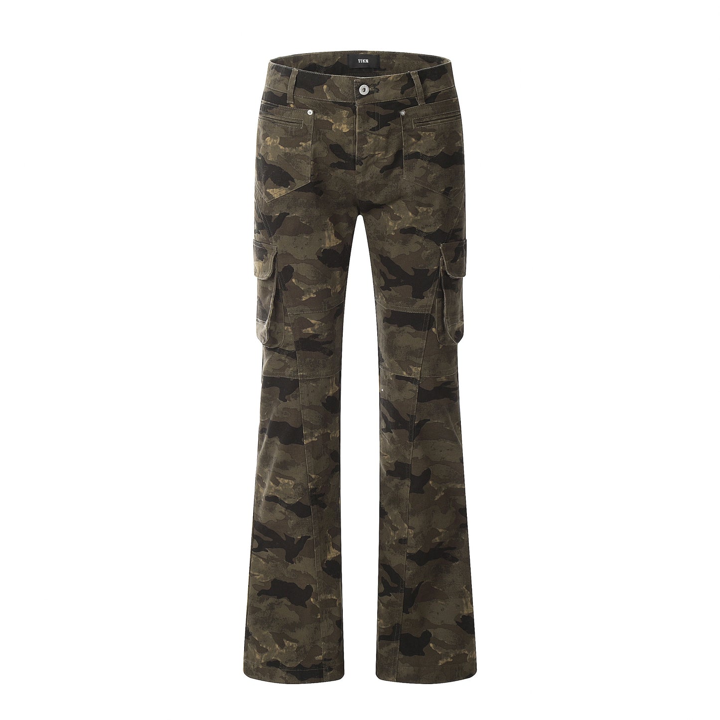 Boogzel Clothing 'Combat' Camo Cargo Flared Pants