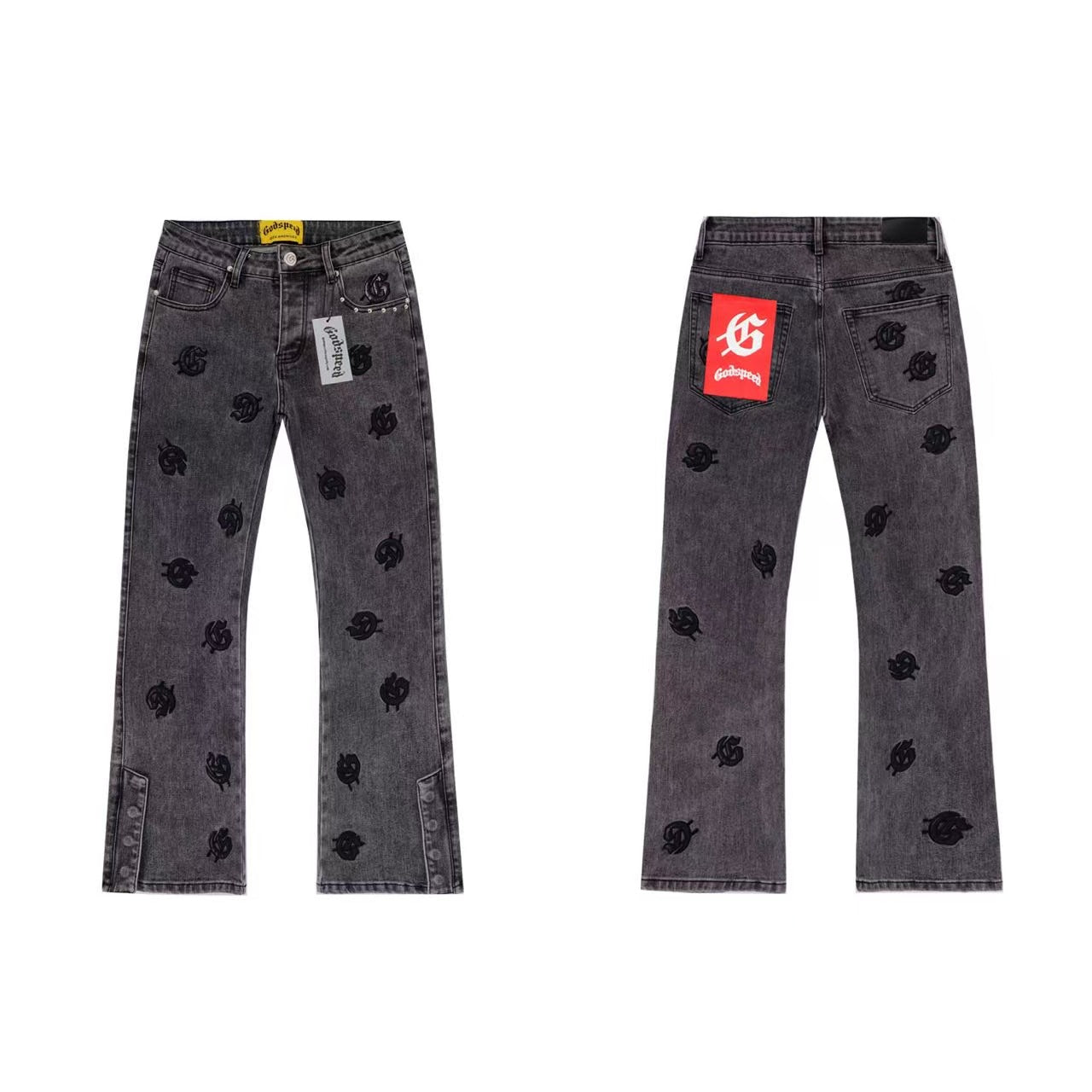 Godspeed Jeans #8211 (Distressed Retro Back Embroidery Denim)