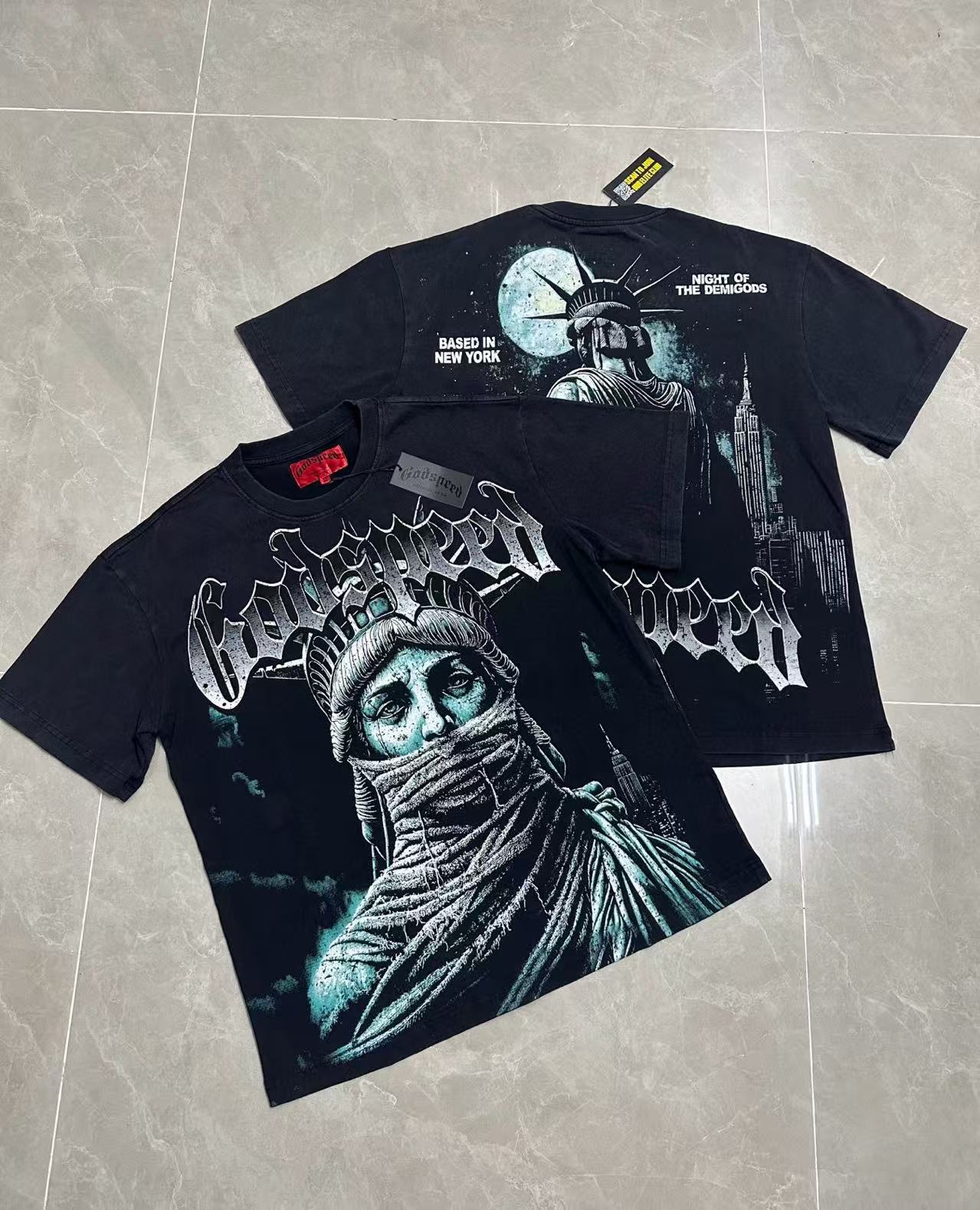 Godspeed Statue of Liberty "Night of the Demigods" Tee
