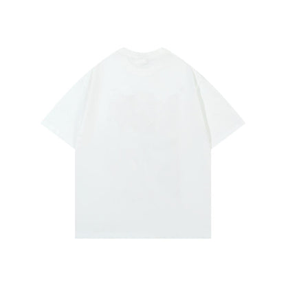 Jewelry Cross Print Short Sleeve T-Shirt Loose Oversized Couple Vibe Niche Design Streetwear Casual Summer Tee | Cross Jewel