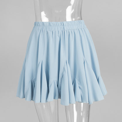 Gespleißter Pilzrand Rock Sommer neue Y2K Street Trend gespleißter Mini Faltenrock