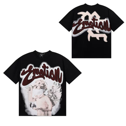 MIXED EMOTIONS Diamond Angel Jetski Rhinestone Tee