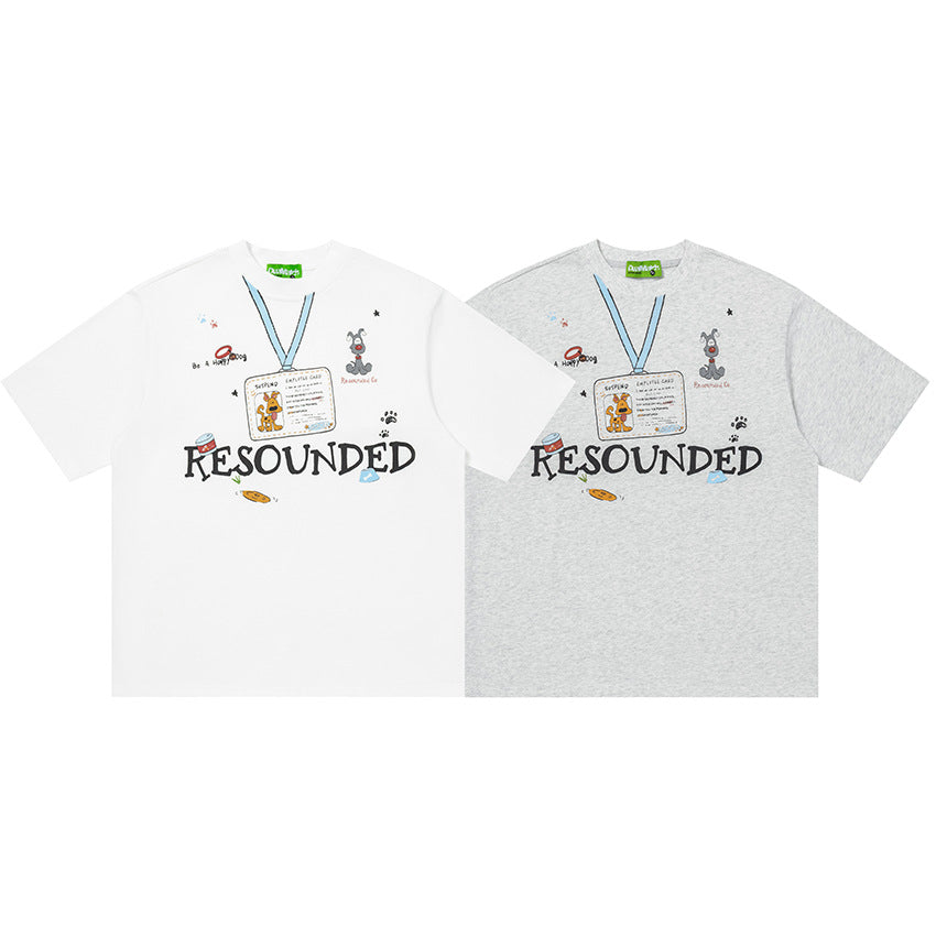 Resounded Graphic Oversized T-Shirt Short Sleeve Crew Neck Casual Summer Streetwear Tee | Resounded Tee