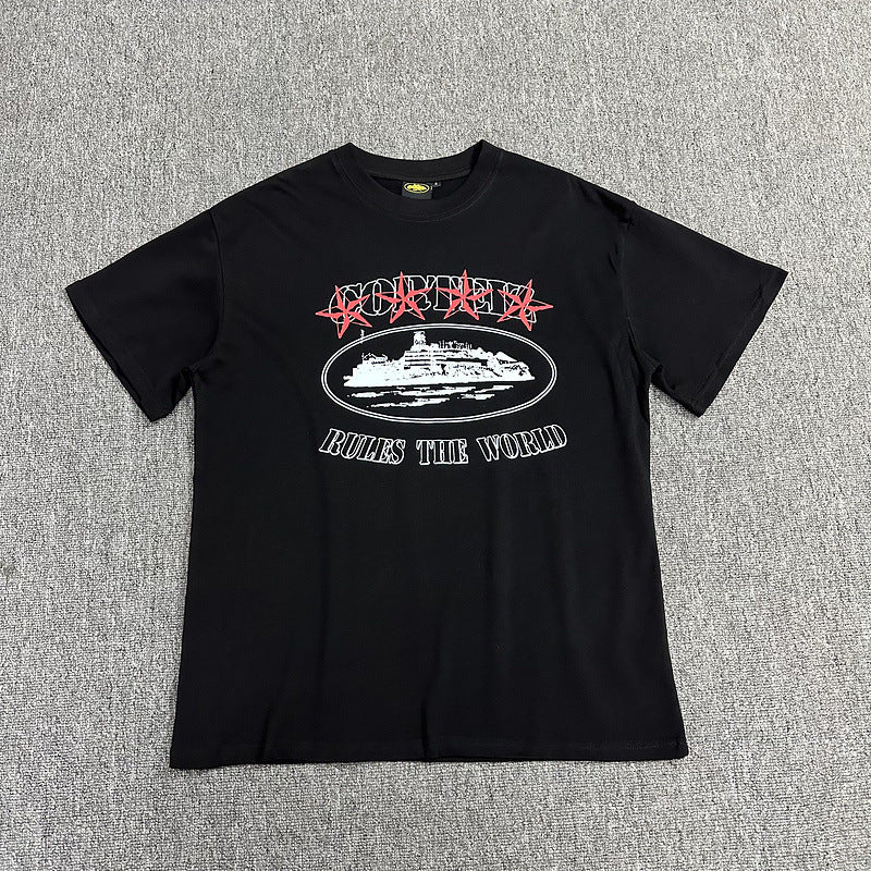 Alcatraz Graphic T Shirt Oversized Streetwear Tee Vintage Logo Print Cotton Crew Neck Unisex T Shirt