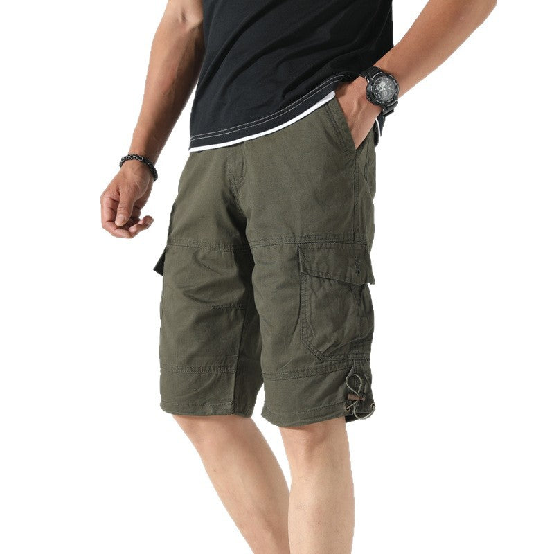 Men's Plus Size Multi-Pocket Cargo Shorts Straight Leg Outdoor Casual Summer Streetwear Outfit