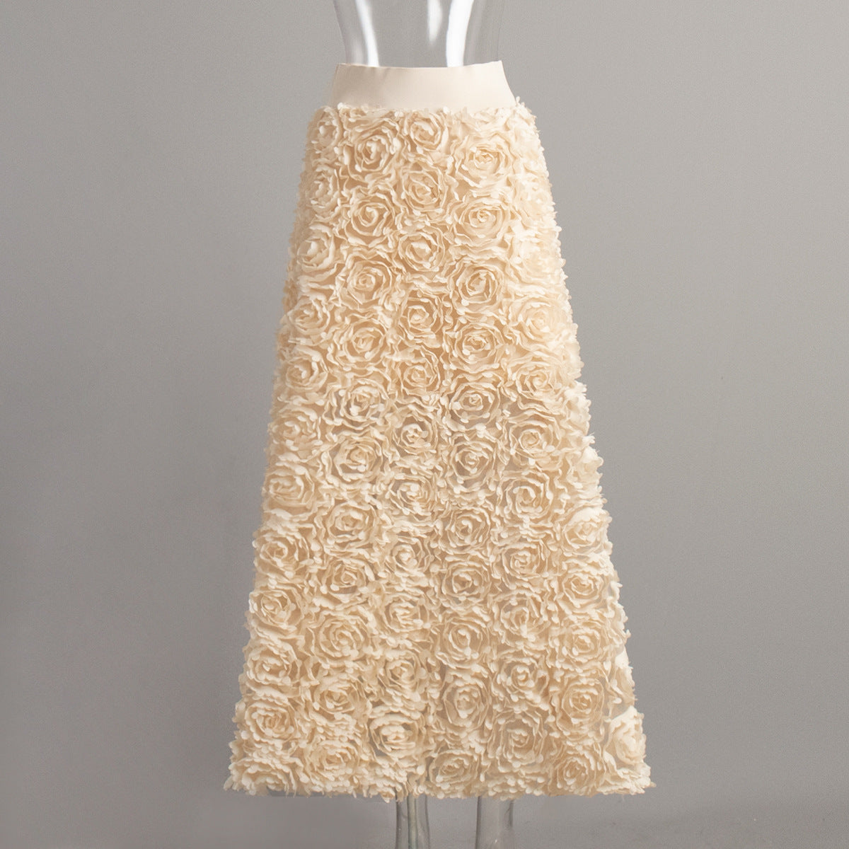 Evening dress skirt women's autumn and winter new petal design long dinner party celebrity skirt - Seldom Seen Styles