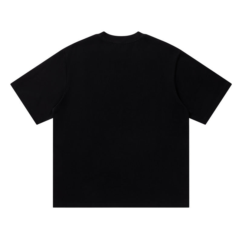 Ocean Doodle Graphic Oversized T-Shirt Short Sleeve Crew Neck Casual Summer Streetwear Tee | Ocean Doodle Tee