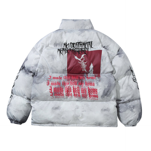 Women's American Street Oversized Hand-Stuffed Cotton Puffer Jacket Couple Autumn Winter Casual Unisex | Street Puffer Duo