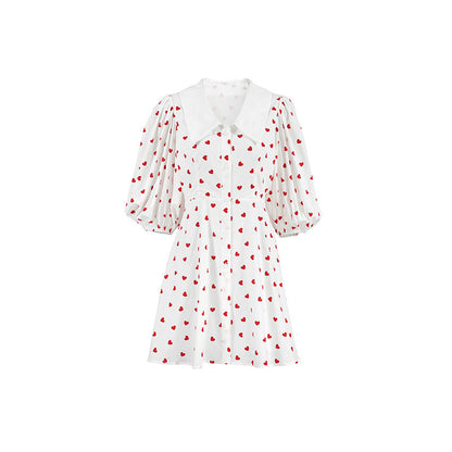 Minikleid mit Puffärmeln