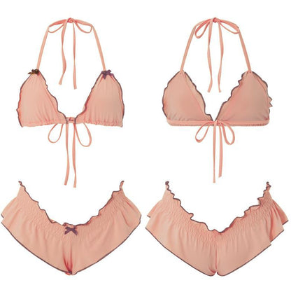 Mädchen dreipunkt Bikini geteilter Badeanzug Damen