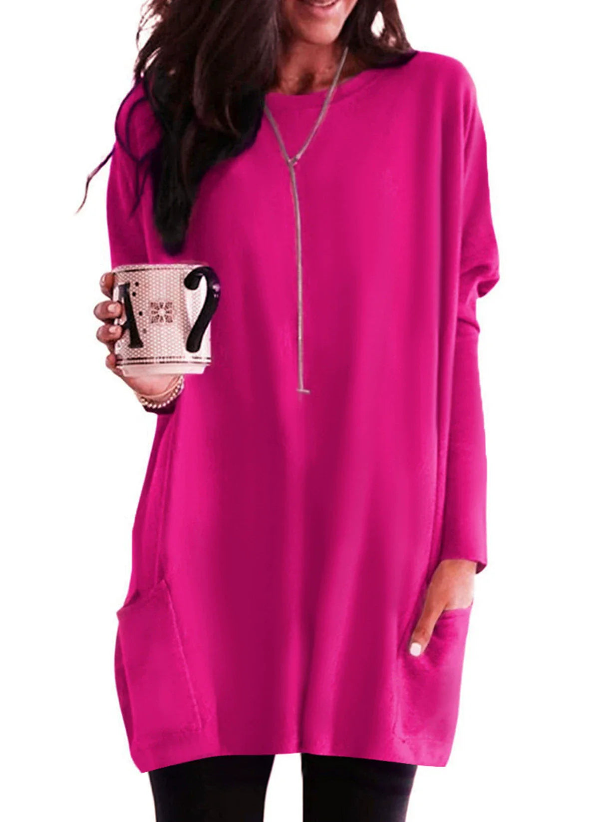 Chicbeautyy Women's Lightweight Long Sleeve Tunic Top - Seldom Seen Styles