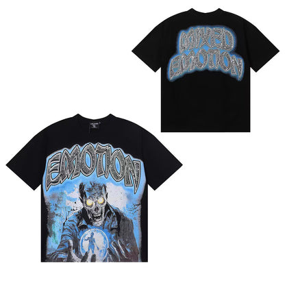 MIXED EMOTIONS Diamond Angel Jetski Rhinestone Tee