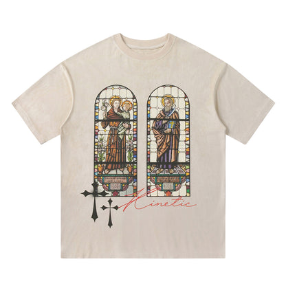 Women's American Retro Fun Personality Design Short Sleeve T-Shirt Loose Street HipHop Niche Summer Casual Top | Fun Street Tee