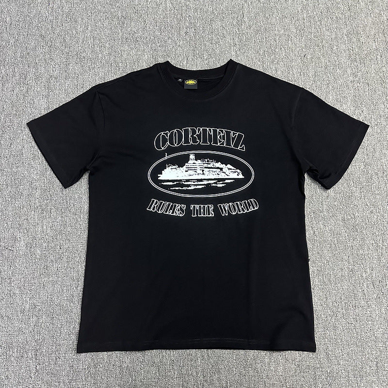 Alcatraz Graphic T Shirt Oversized Streetwear Tee Vintage Logo Print Cotton Crew Neck Unisex T Shirt