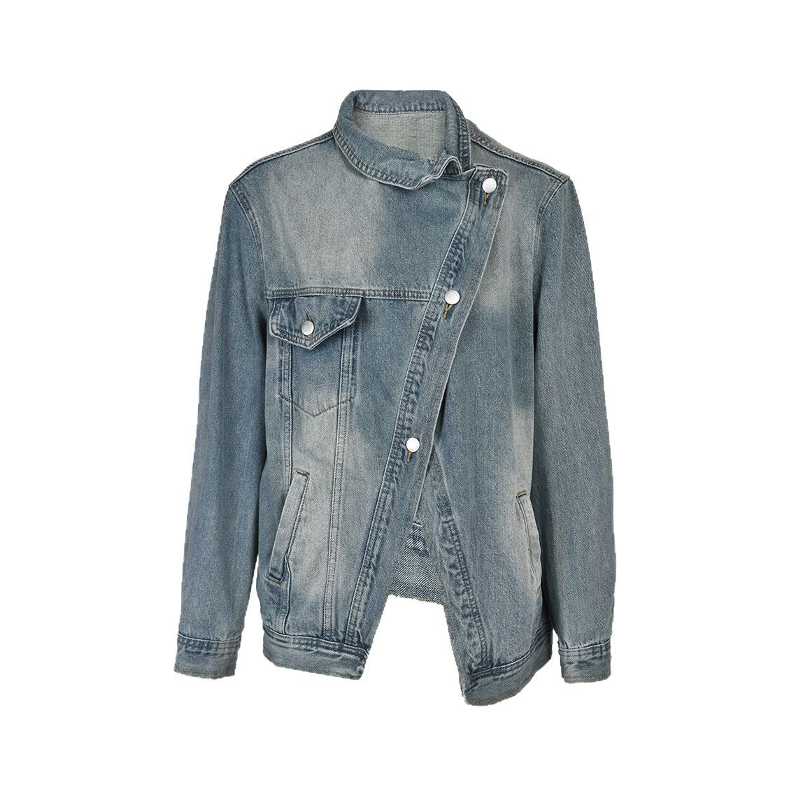Aegle Deconstruct Asymmetric Denim Jacket