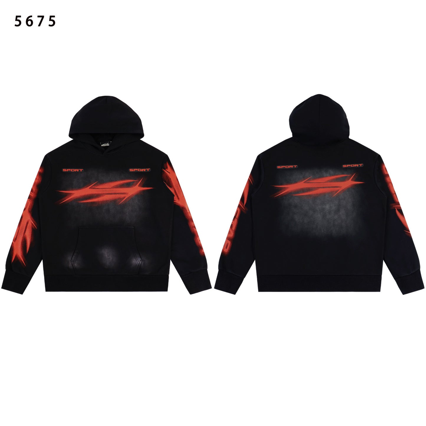 Unisex Oversized Graphic Hoodie Casual Streetwear Sweatshirt Letter Print Pullover Hooded Jumper for Men and Women