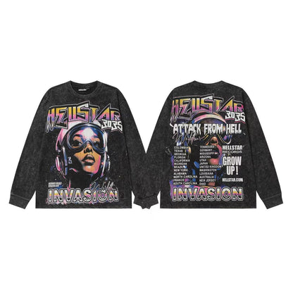 Hellstar “Basketball Skeleton” Long Sleeve Tee