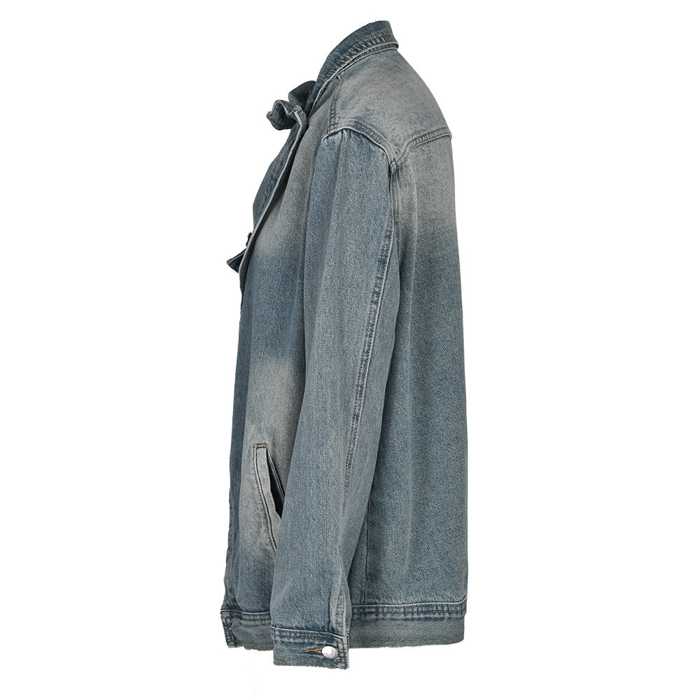 Aegle Deconstruct Asymmetric Denim Jacket