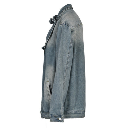 Aegle Deconstruct Asymmetric Denim Jacket