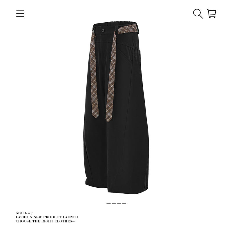 Aelfric Eden Plaid Waistband Wide Leg Pants