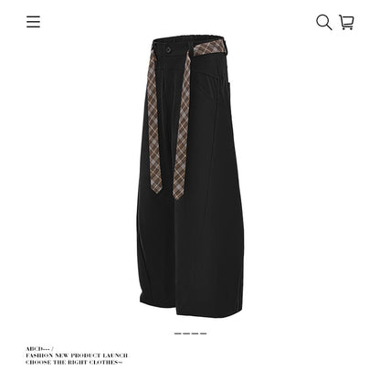 Aelfric Eden Plaid Waistband Wide Leg Pants