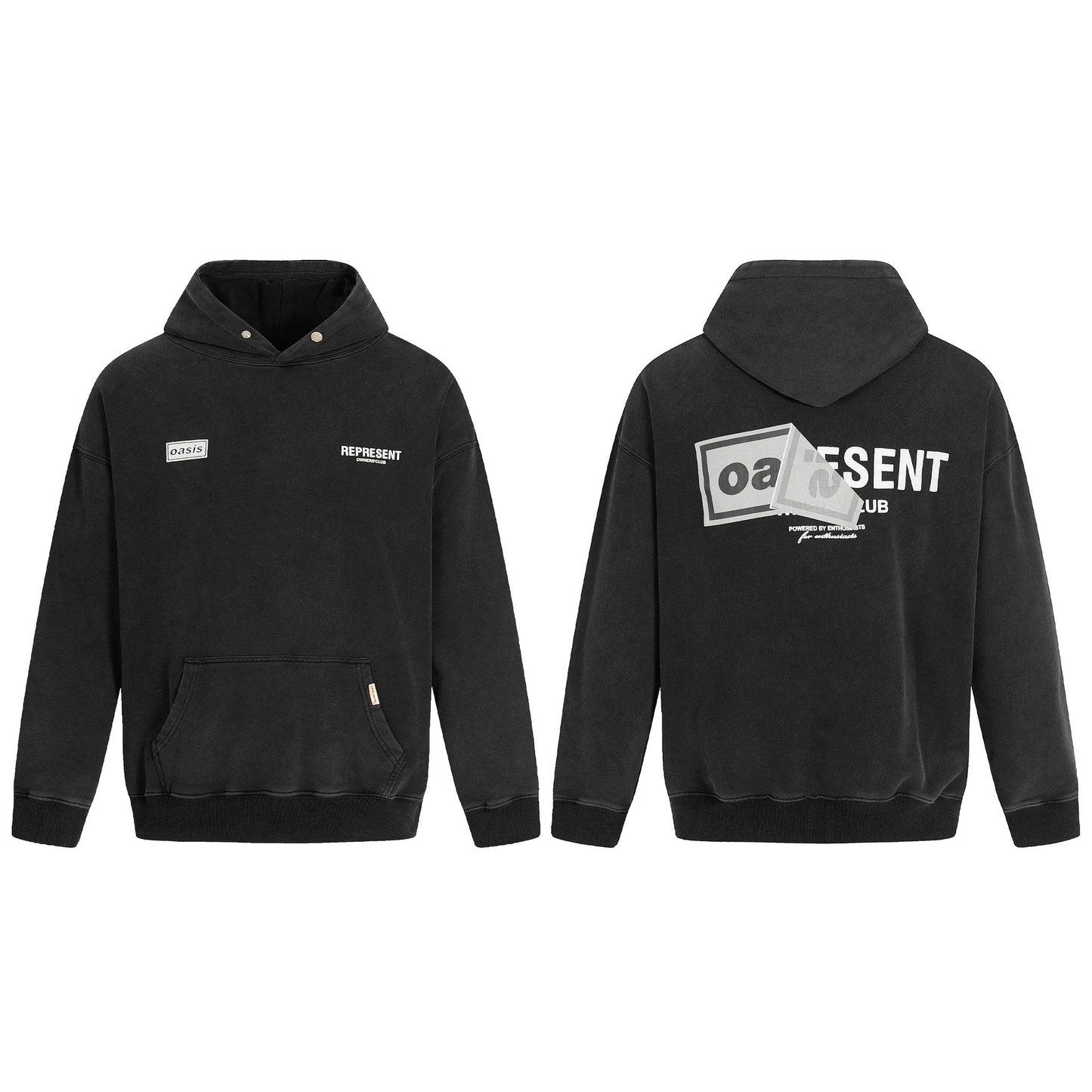Unisex Oversized Graphic Hoodie Casual Streetwear Sweatshirt Letter Print Pullover Hooded Jumper for Men and Women